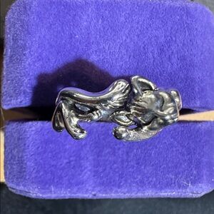 Sterling Silver Cat Ring
